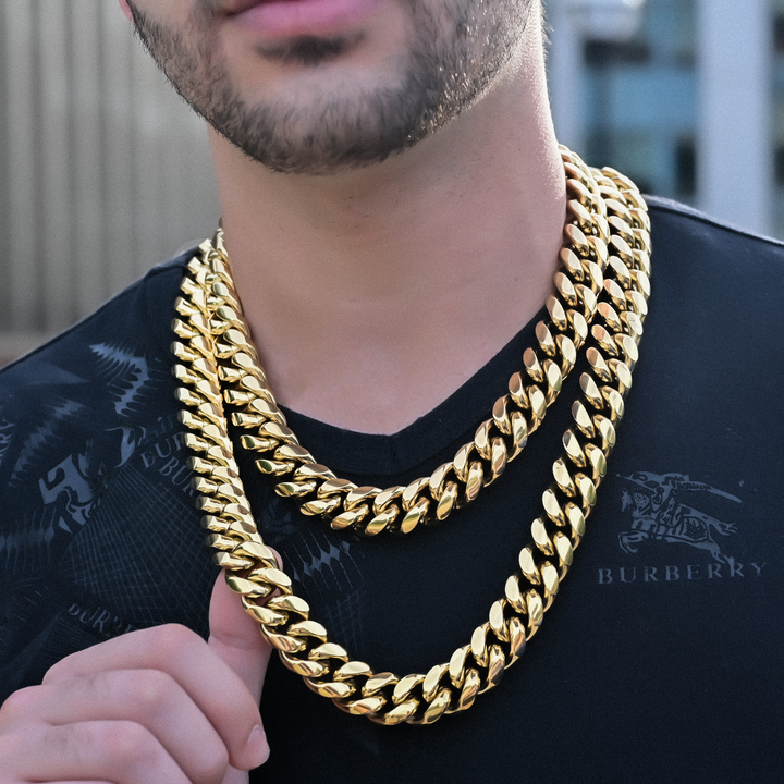 (19mm) Miami Cuban in Yellow Gold