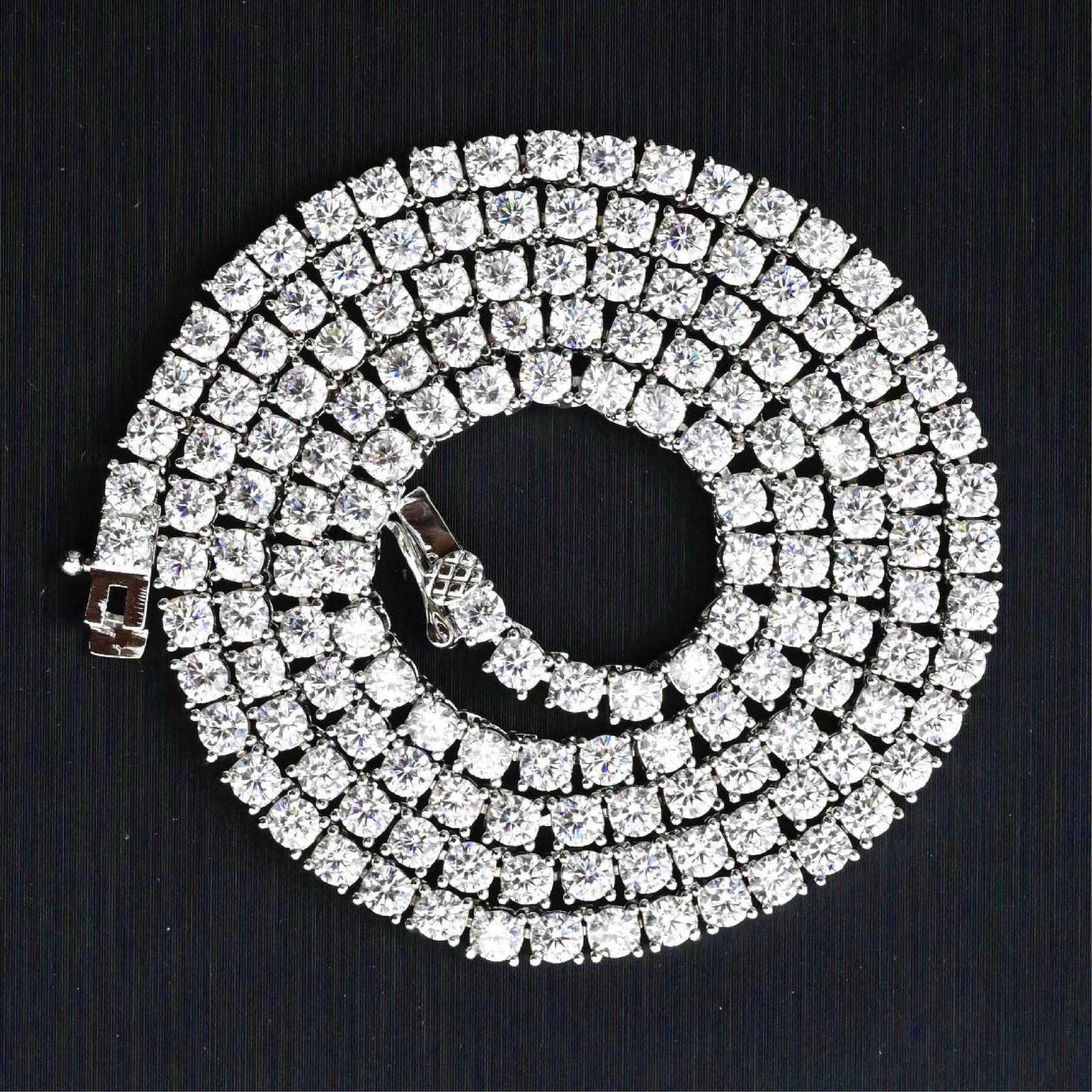 White gold micro tennis chain hotsell