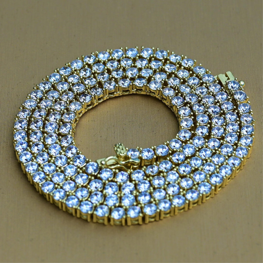 Micro Tennis Gold Necklace