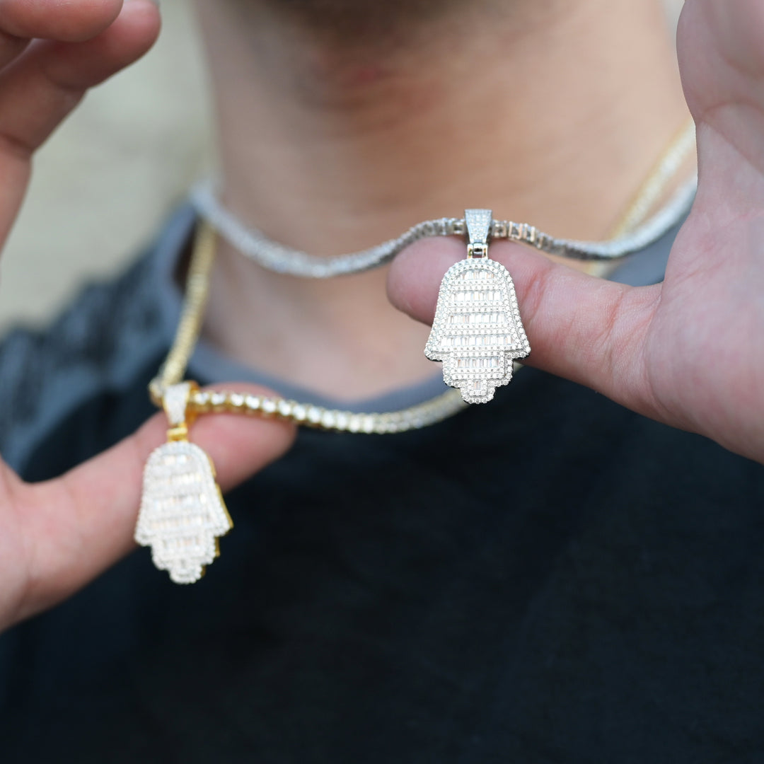 Baguette Hamsa Pendant