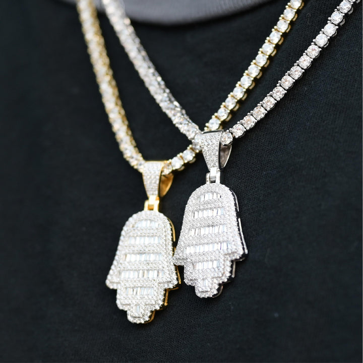 Baguette Hamsa Pendant