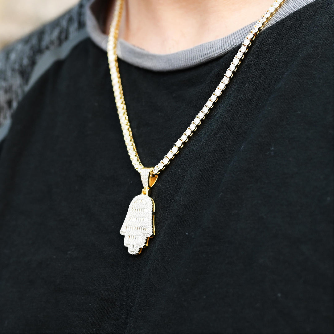 Baguette Hamsa Pendant