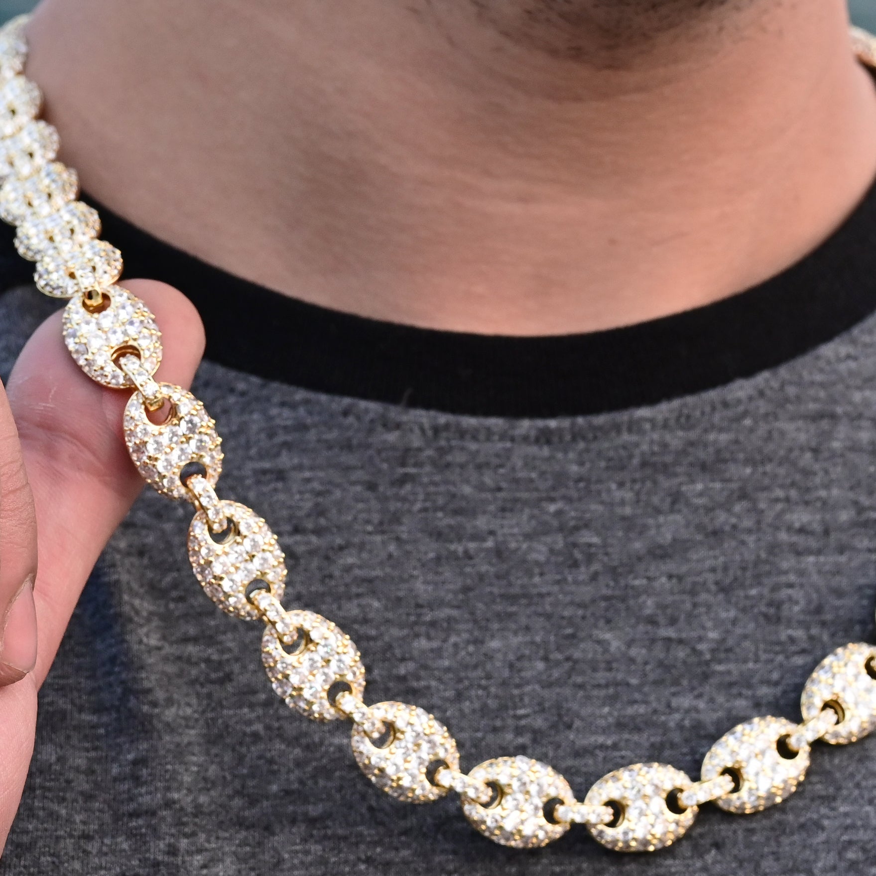 Gucci link iced out Clearance