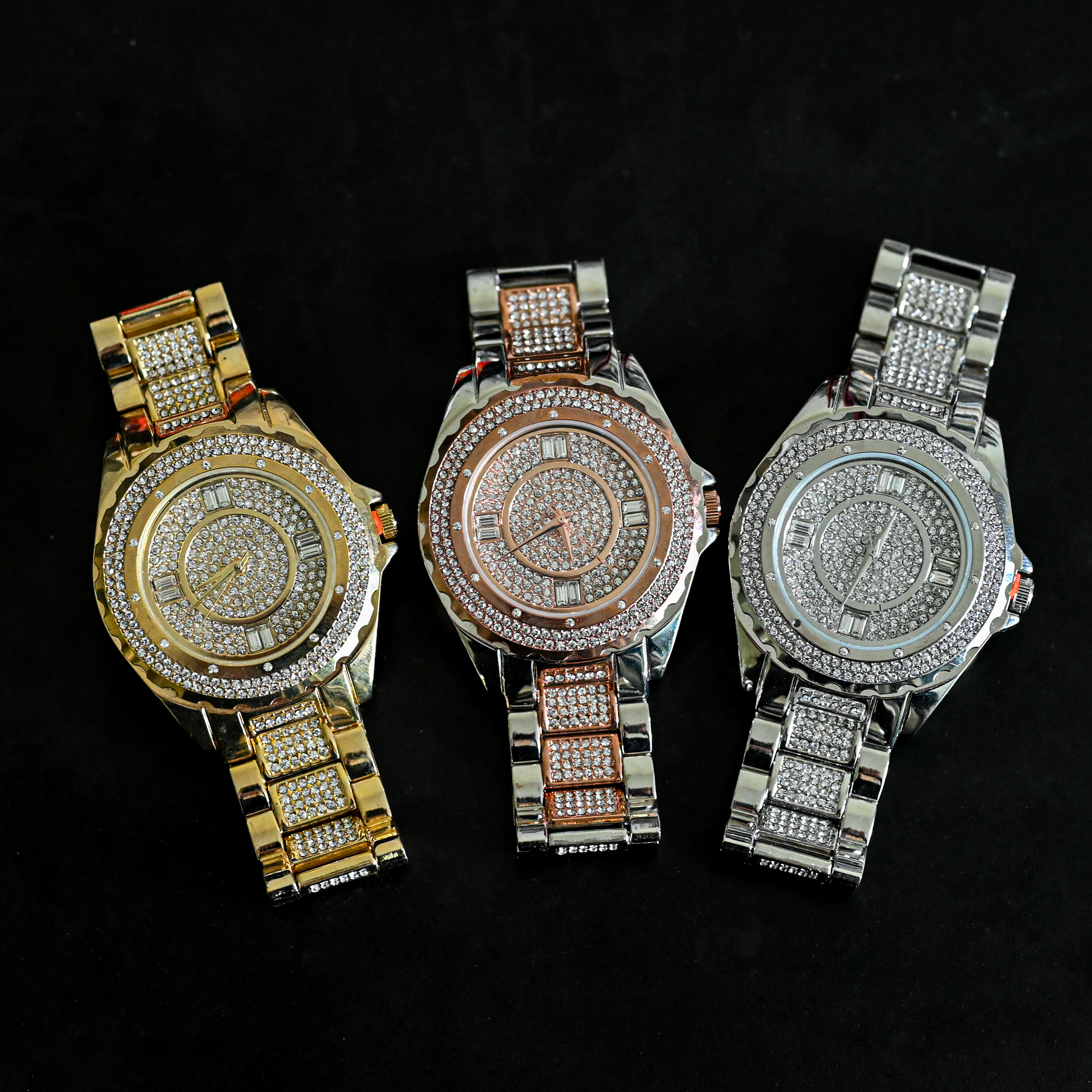 Half Iced Techno Pave Watch With Diamond Dial LuxIcejewelry