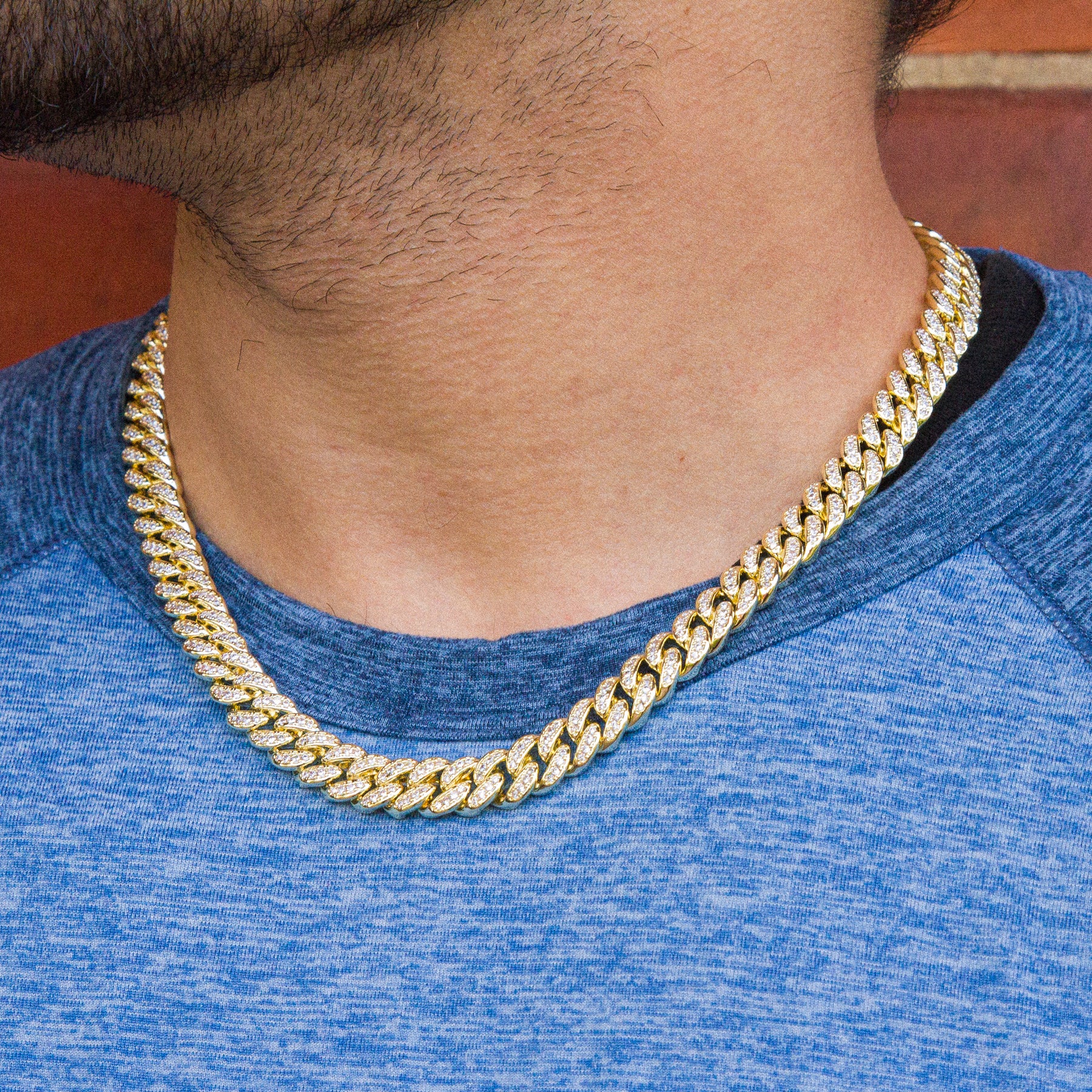 8.5mm Diamond Cuban Chain 18K Gold 20