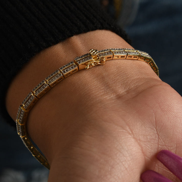 3mm Flat Box Bracelet in Yellow Gold