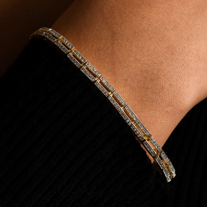 3mm Flat Box Bracelet in Yellow Gold