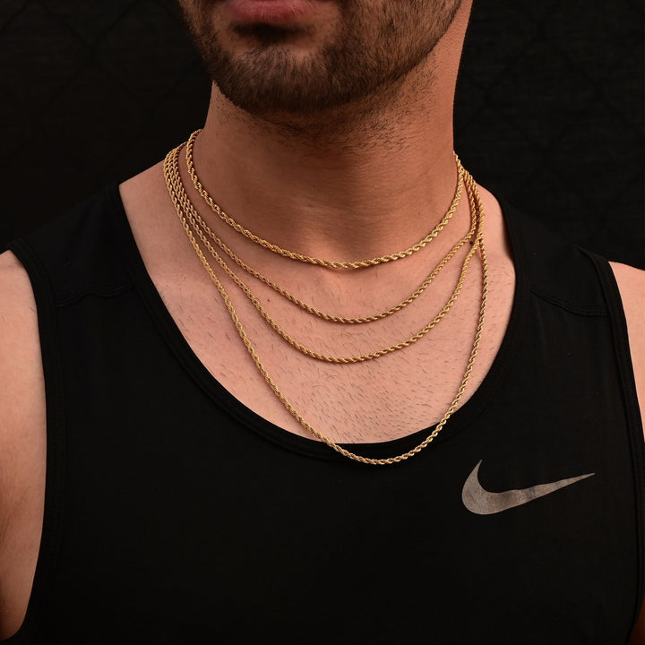 (2mm) Rope Chain In Yellow Gold