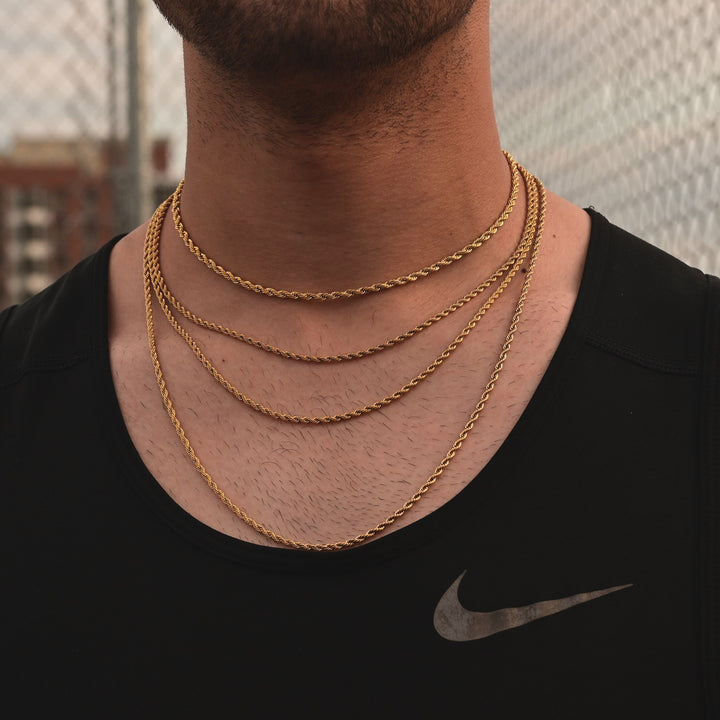(2mm) Rope Chain In Yellow Gold